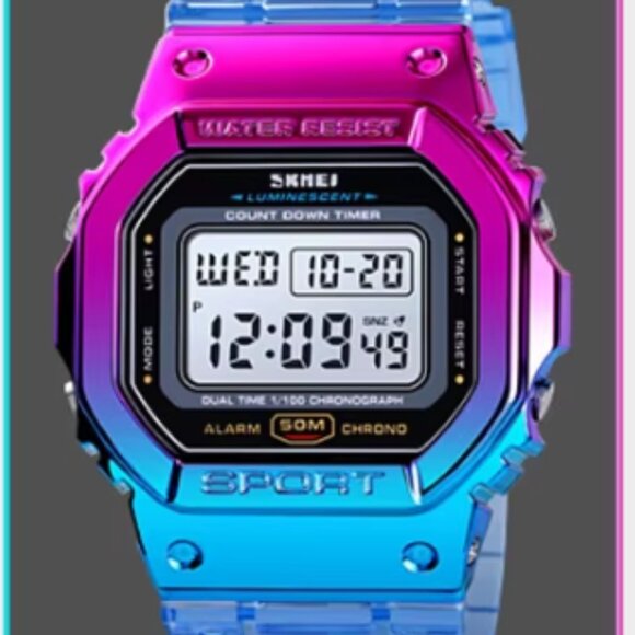 Women Watch SKMEI Waterproof Digital - Picture 5 of 6